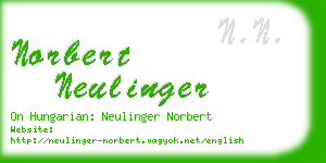 norbert neulinger business card